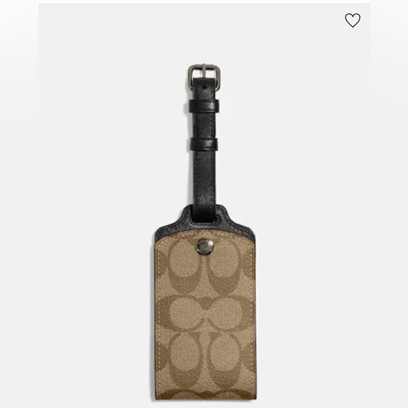 Coach Accessories - Coach Signature jacquard c’s luggage tag khaki